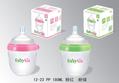 Babykin(貝沁)PP超寬口奶瓶180ml粉色