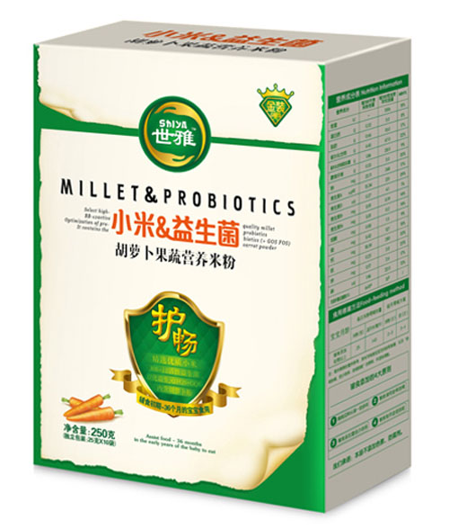 世雅小米益生菌胡蘿卜果蔬營養(yǎng)米粉