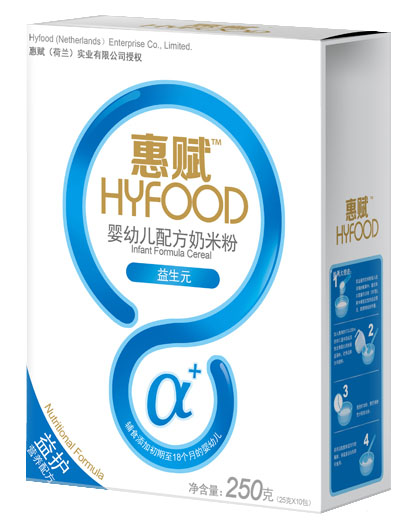 惠賦益生元嬰幼兒配方奶米粉盒裝