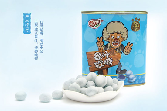 熊出沒(méi)105g迷你罐果汁軟糖藍(lán)莓味