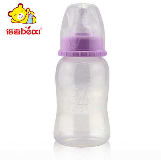 倍喜標口直身PP奶瓶150ML無柄(紫色)
