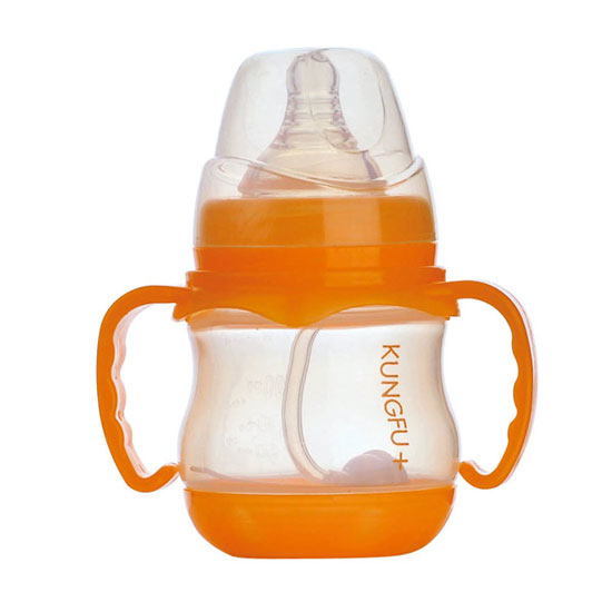 功夫寶貝PP寬口加底自動小奶瓶