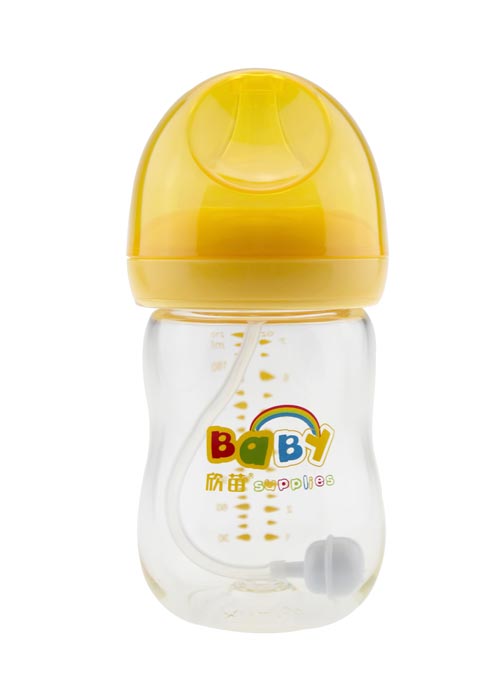 欣苗新升級蘑菇頭PA奶瓶210ml橘色
