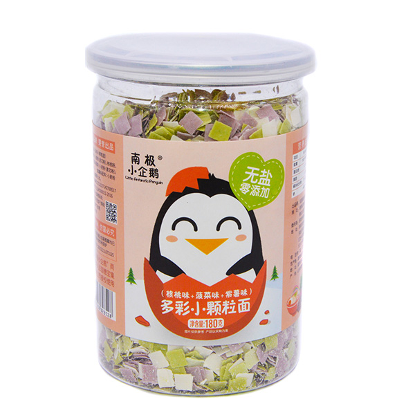 南極小企鵝無鹽顆粒面核桃味+菠菜味+紫薯味