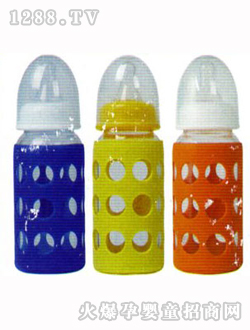 陽光之愛單直120ml帶硅膠套奶瓶