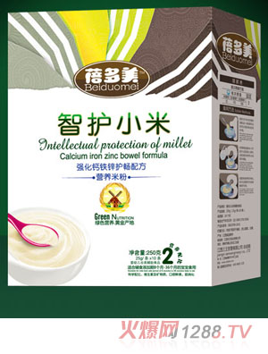 蓓多美強化鈣鐵鋅護(hù)暢配方智護(hù)小米米粉盒裝