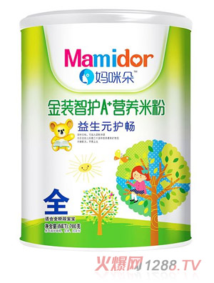 媽咪朵智護(hù)益生元護(hù)腸A＋營養(yǎng)米粉（聽裝）