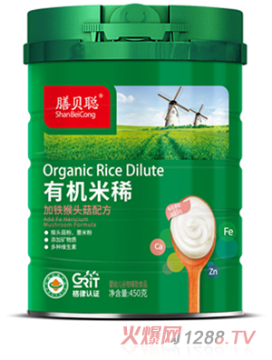 膳貝聰有機(jī)米?。予F猴頭菇配方）450聽(tīng)