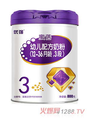 圣元優(yōu)強(qiáng)蜜蓓幼兒配方奶粉（12-36月齡，3段）800g
