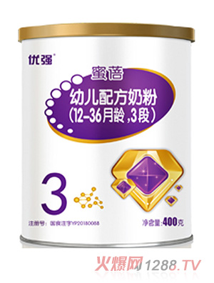 圣元優(yōu)強(qiáng)蜜蓓幼兒配方奶粉（12-36月齡，3段）400g