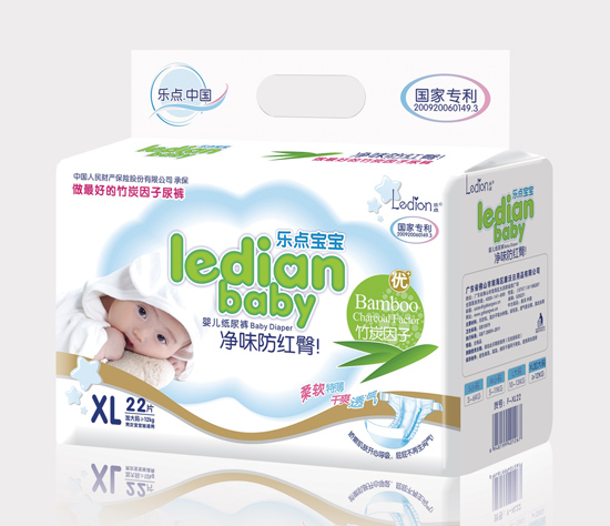 樂點(diǎn)寶寶凈味防紅臀尿褲XL22片