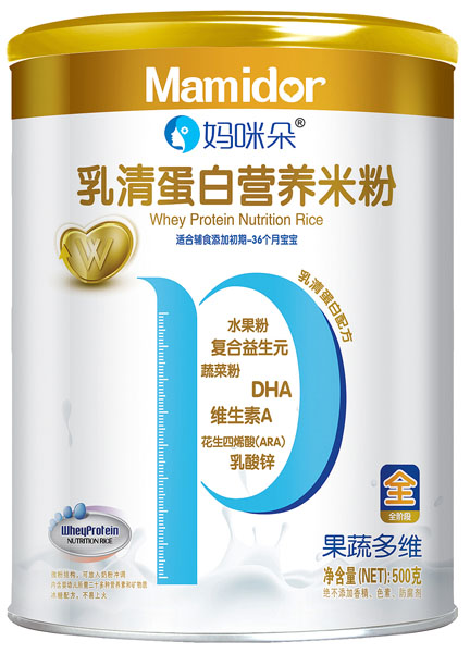 媽咪朵果蔬多維乳清蛋白營養(yǎng)米粉罐裝
